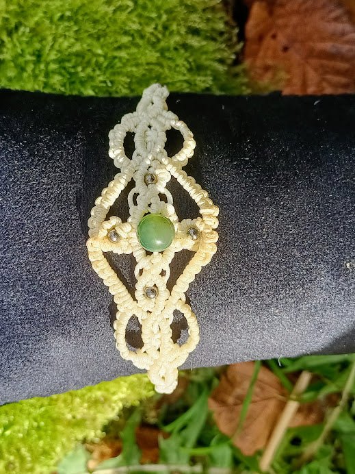 Bracelet celtique blanc - Lunestya Macramé