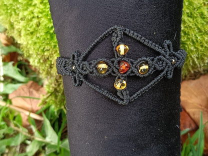 Bracelet celtique Ambre - Lunestya Macramé