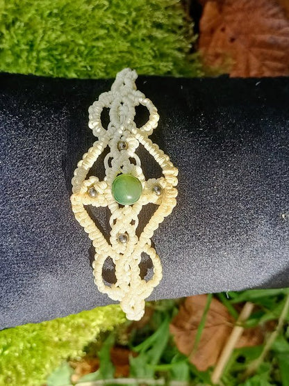 Bracelet celtique blanc - Lunestya Macramé