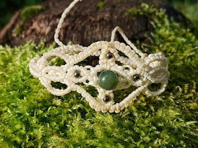 Bracelet celtique blanc - Lunestya Macramé