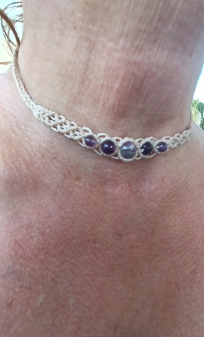 Bracelet-choker Alana - Lunestya Macramé