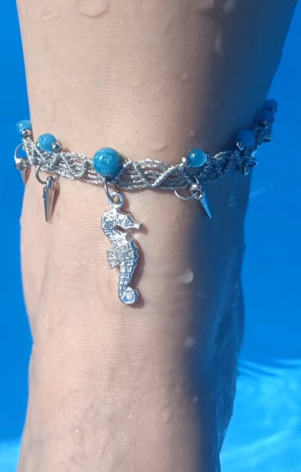 Bracelet de cheville l'Hippo - Lunestya Macramé