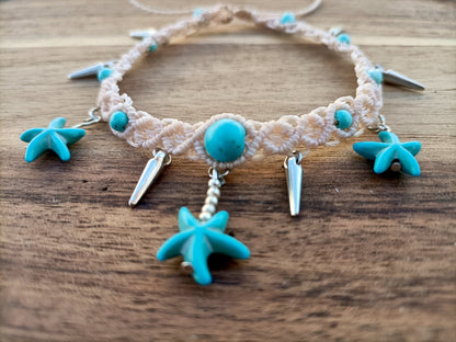 Bracelet de cheville Neptune - Lunestya Macramé