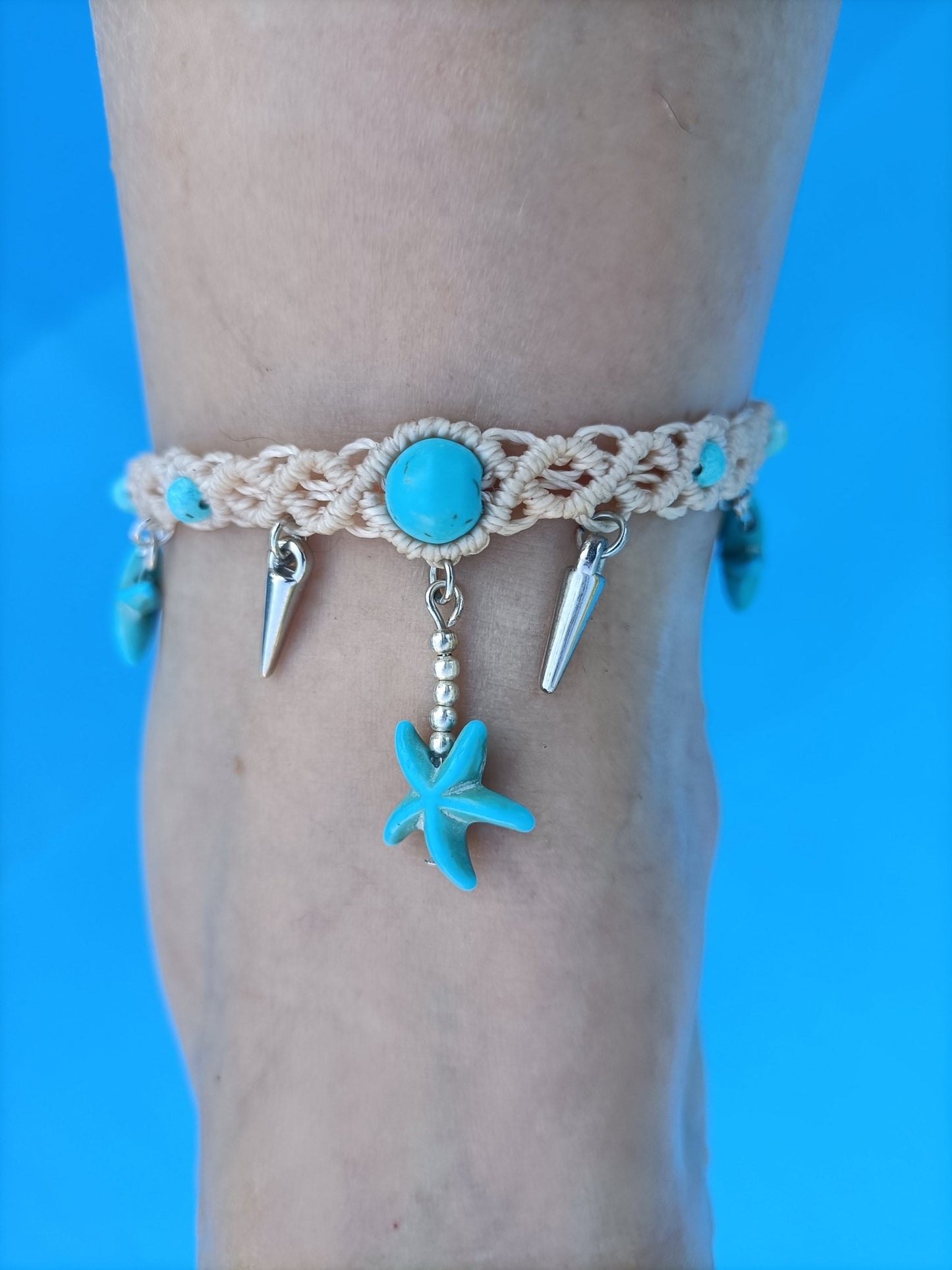 Bracelet de cheville Neptune - Lunestya Macramé