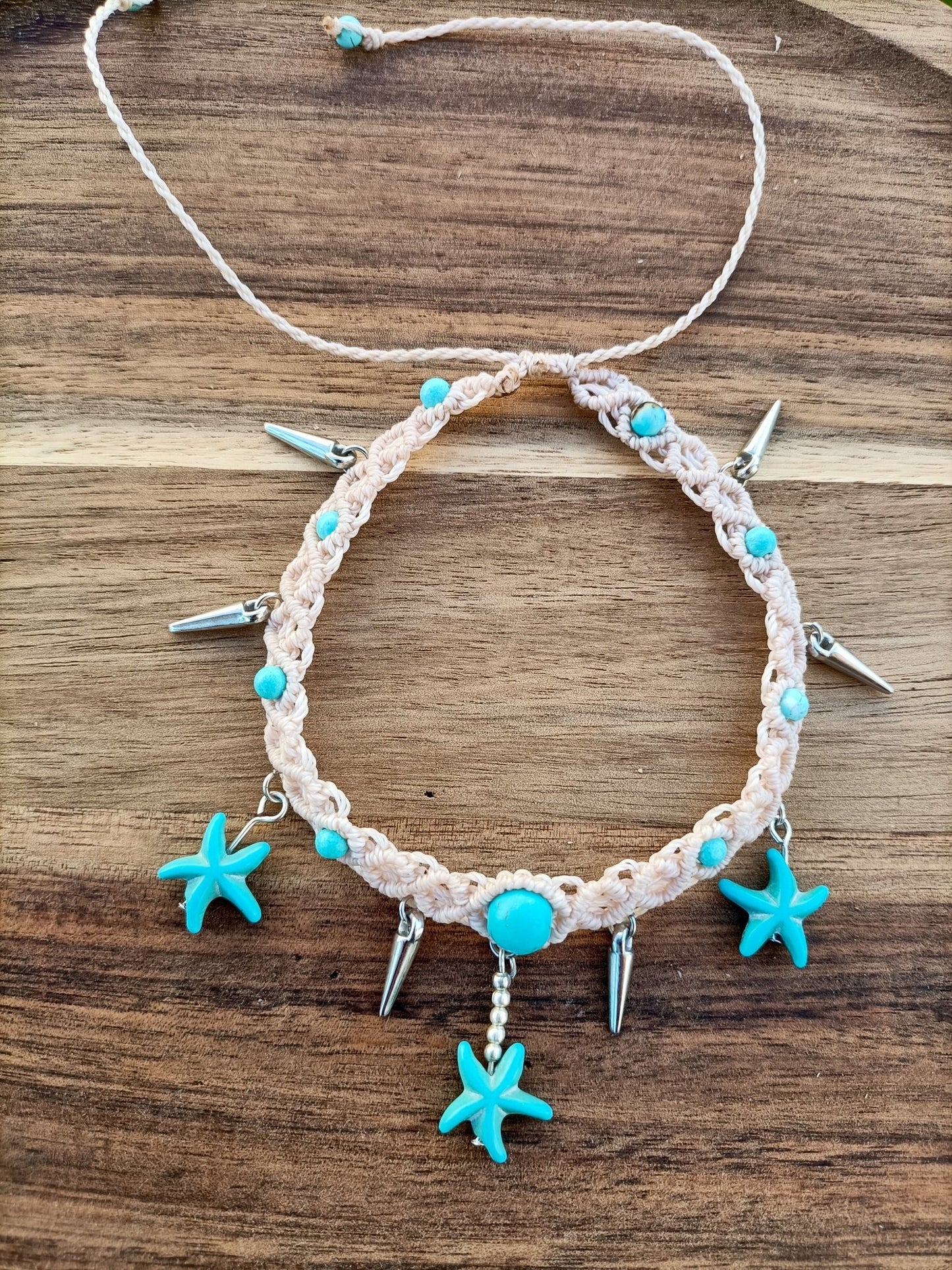 Bracelet de cheville Neptune - Lunestya Macramé