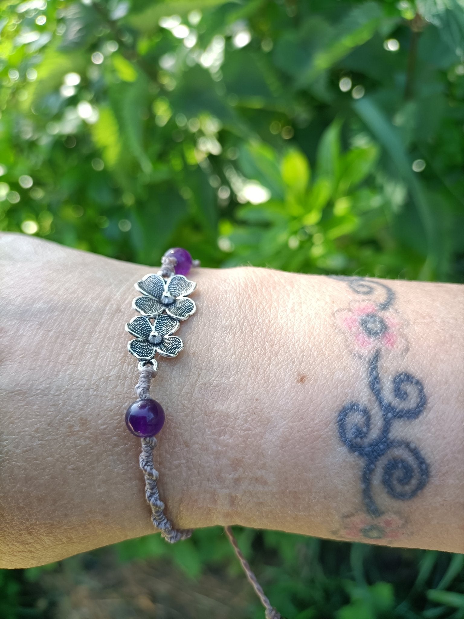 Bracelet Fleurs - Lunestya Macramé