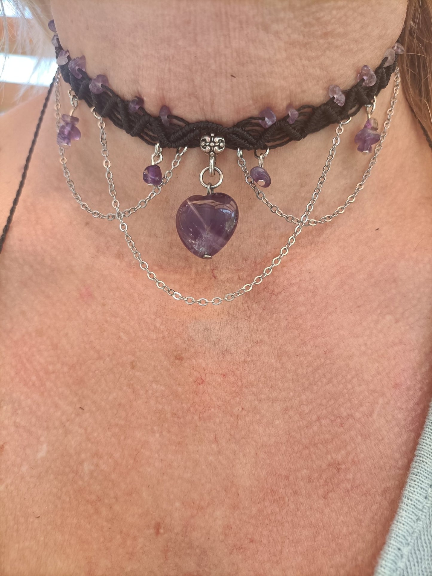 Collier Amesthia - Lunestya Macramé