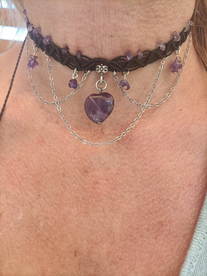 Collier Amesthia - Lunestya Macramé