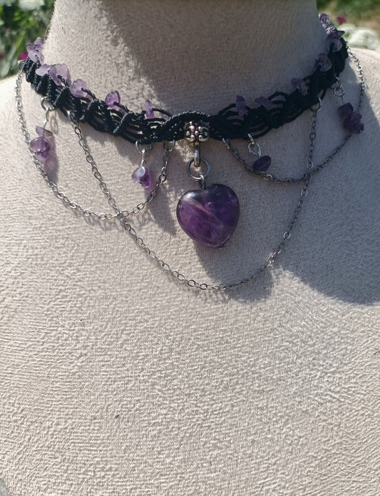Collier Amesthia - Lunestya Macramé