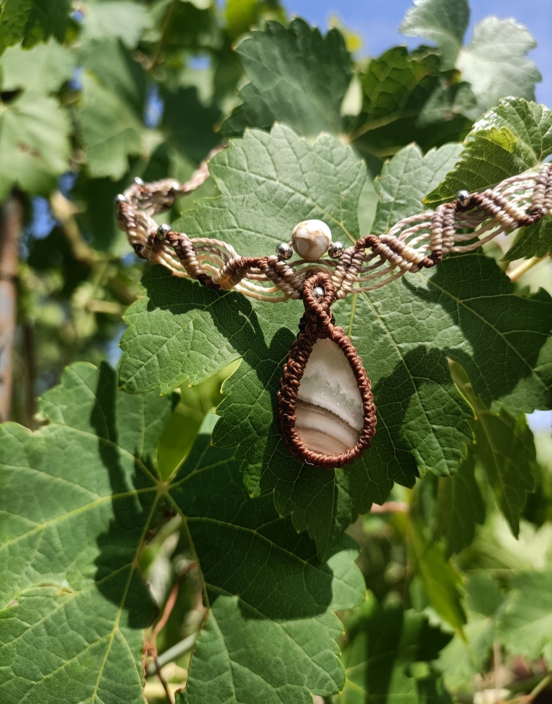 Collier choker Alba - Lunestya Macramé