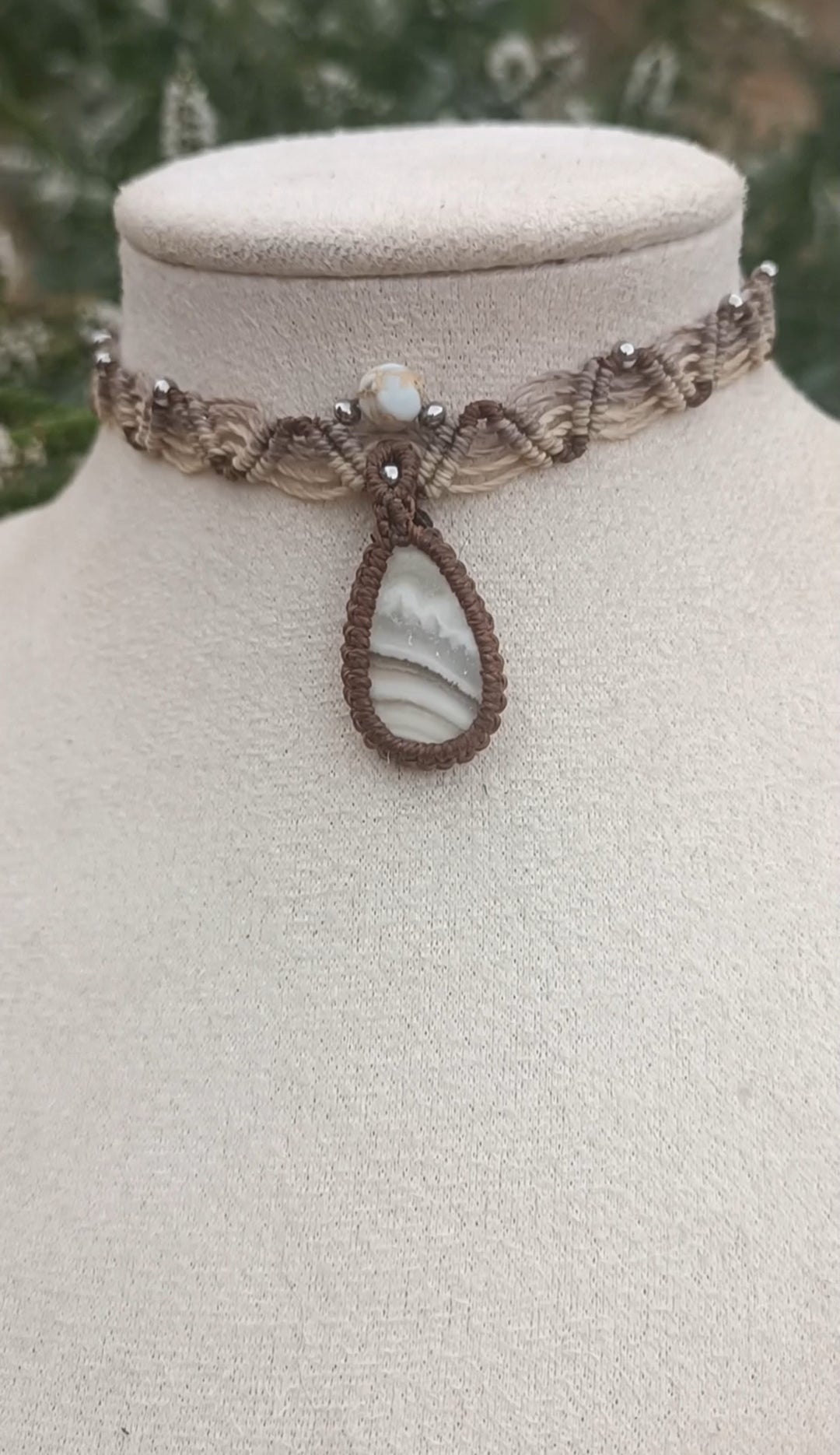 Collier choker Alba - Lunestya Macramé
