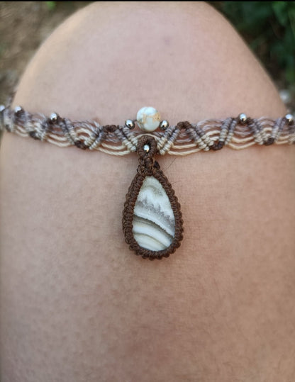 Collier choker Alba - Lunestya Macramé