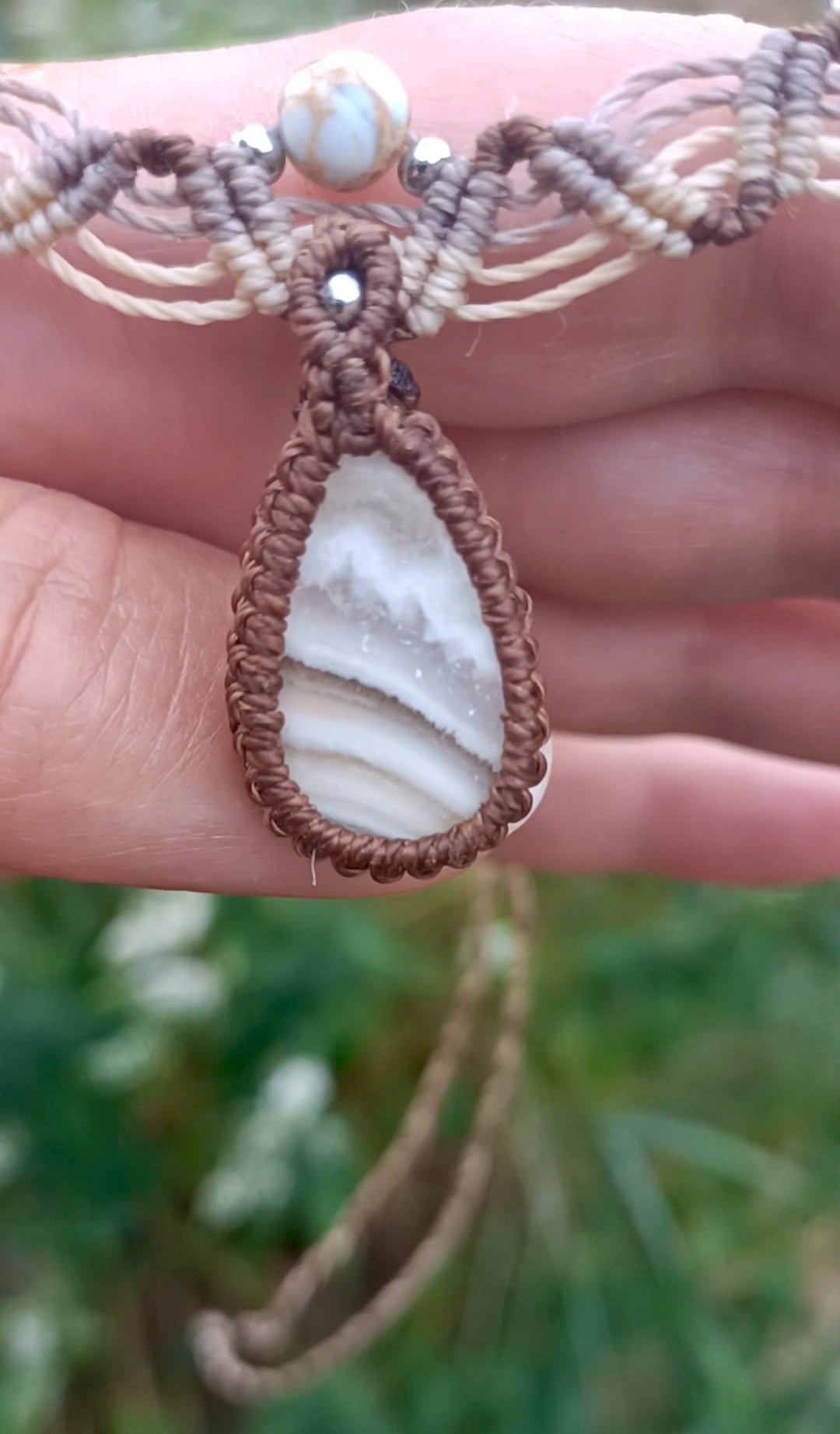 Collier choker Alba - Lunestya Macramé