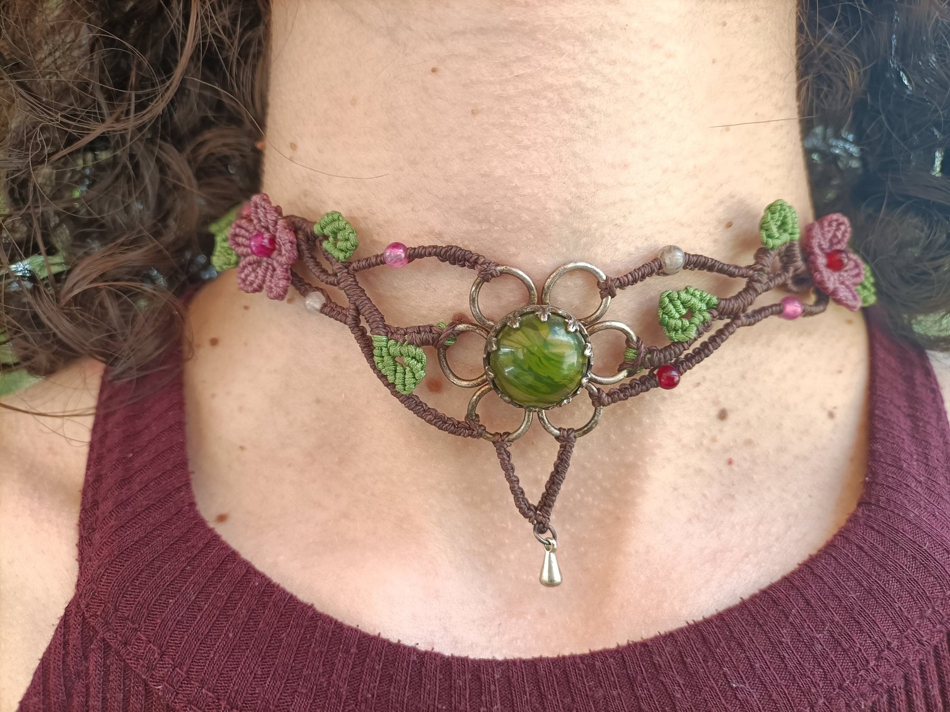 Collier Flora - Lunestya Macramé
