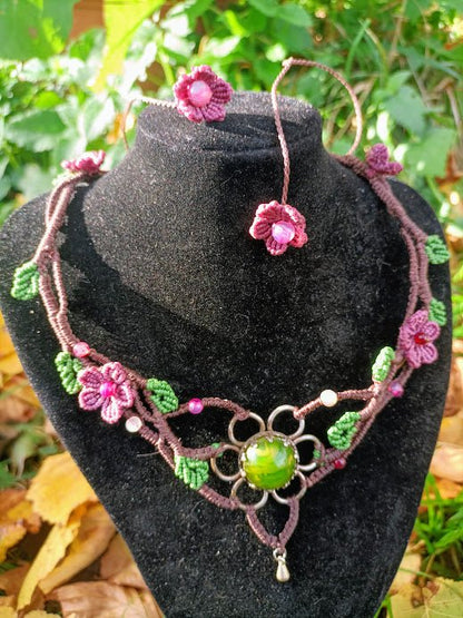 Collier Flora - Lunestya Macramé