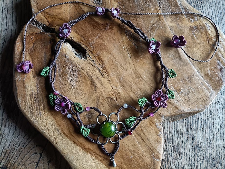 Collier Flora - Lunestya Macramé