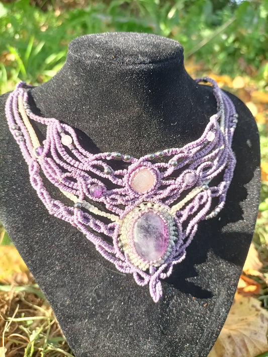 Collier Lila - Lunestya Macramé