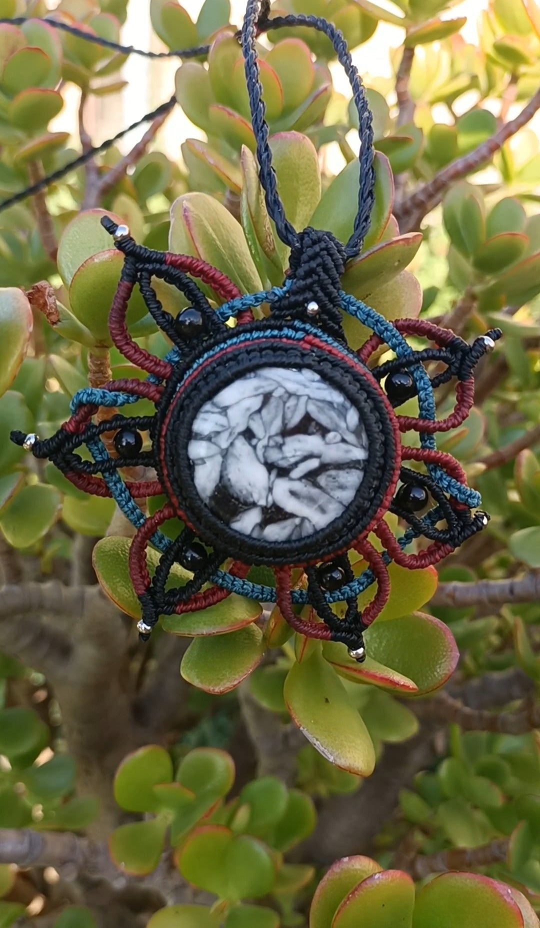 Collier Mandala Astra - Lunestya Macramé