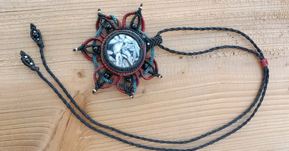 Collier Mandala Astra - Lunestya Macramé