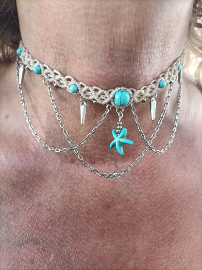 Collier Neptune - Lunestya Macramé