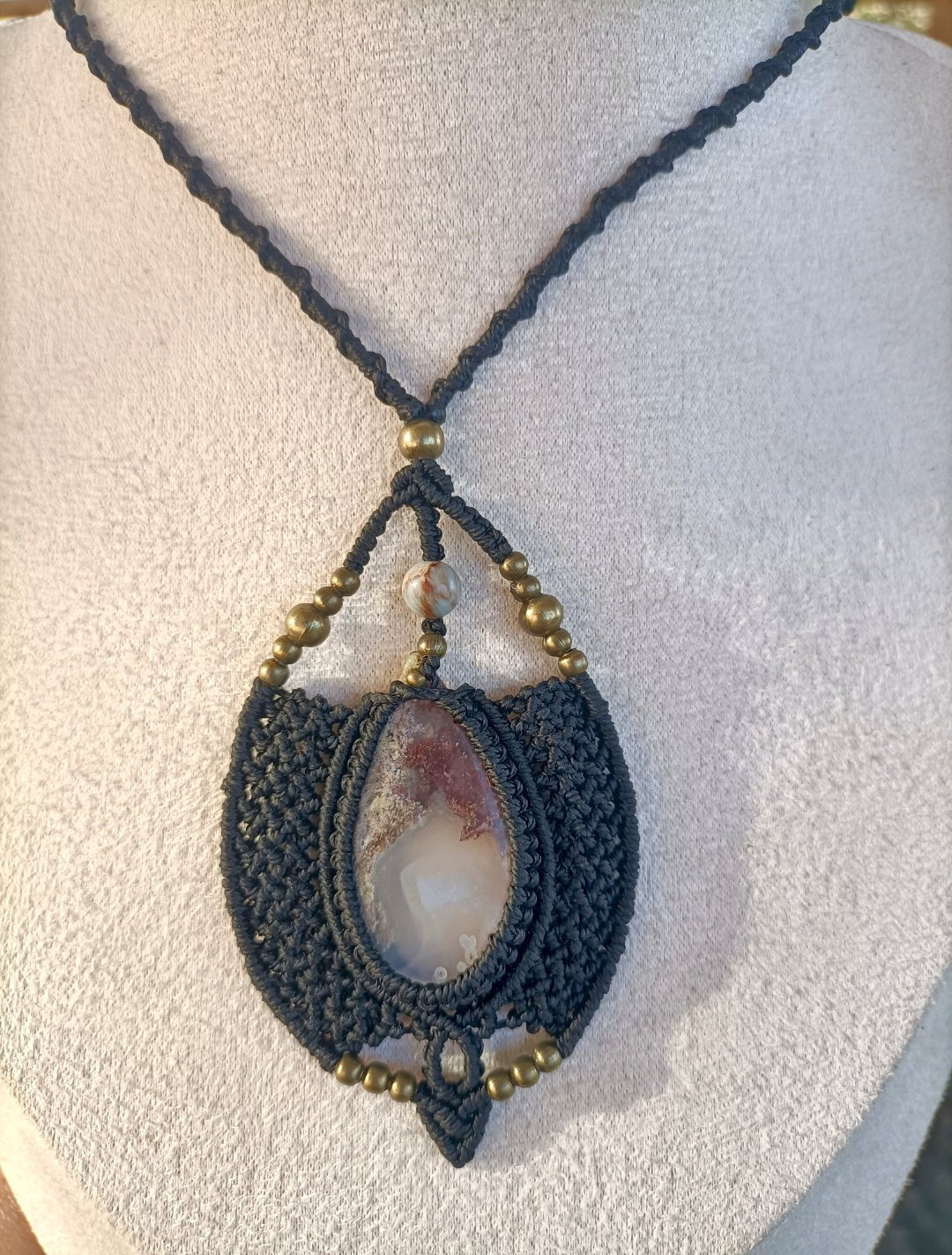 Collier Talisman Terra - Lunestya Macramé