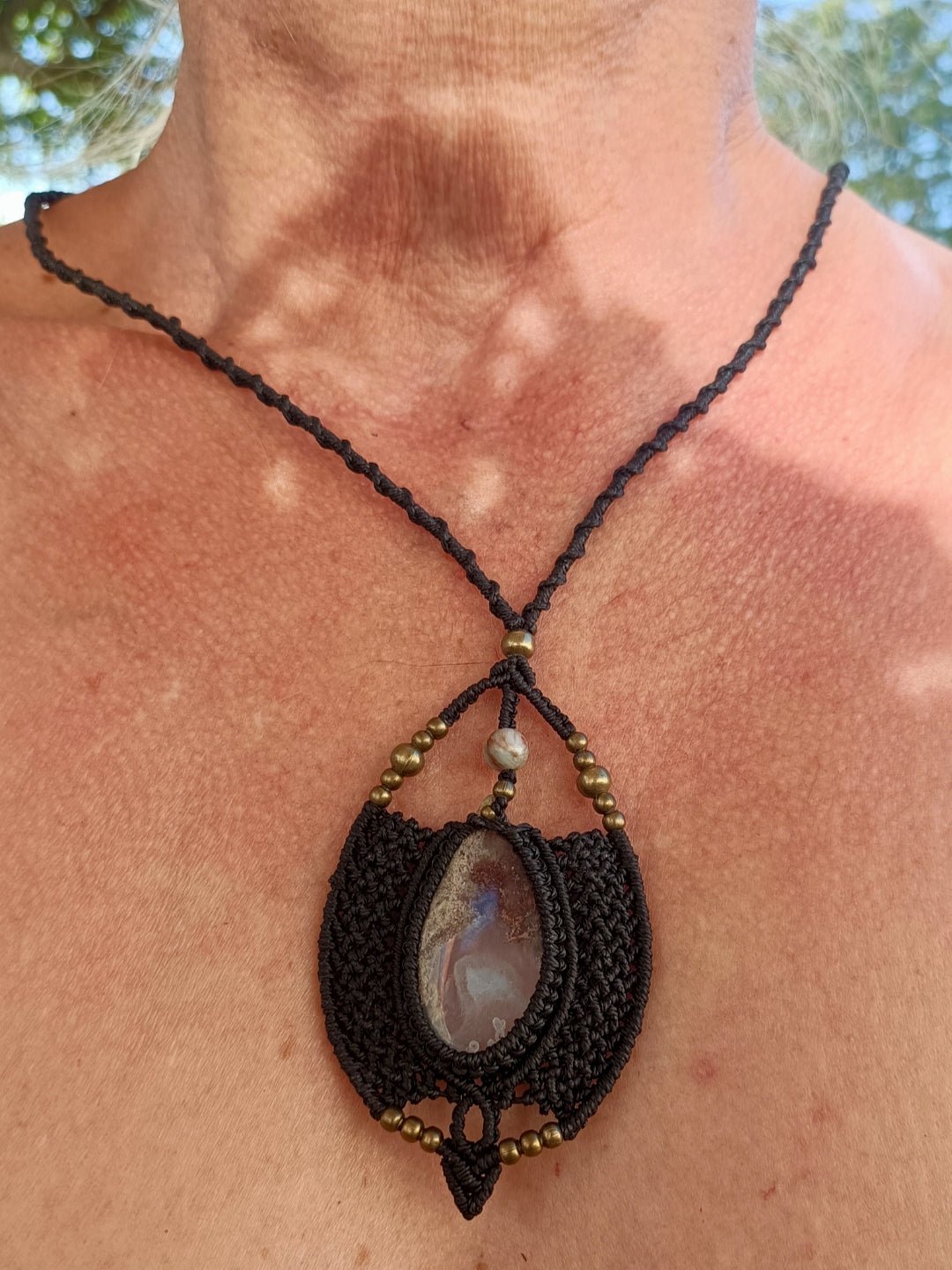 Collier Talisman Terra - Lunestya Macramé