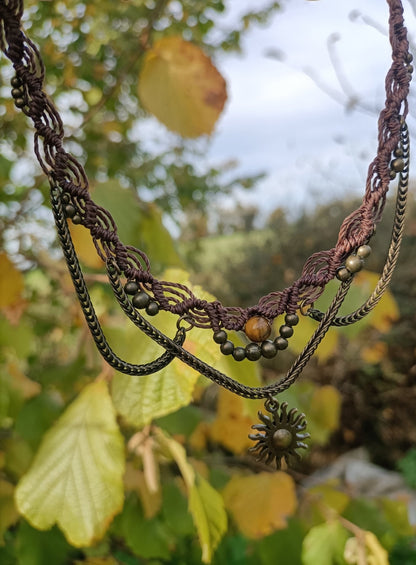 Collier Zig - zag Soleil baroque - Lunestya Macramé
