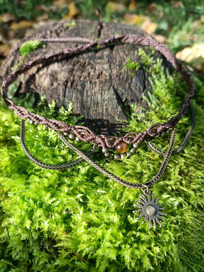 Collier Zig - zag Soleil baroque - Lunestya Macramé