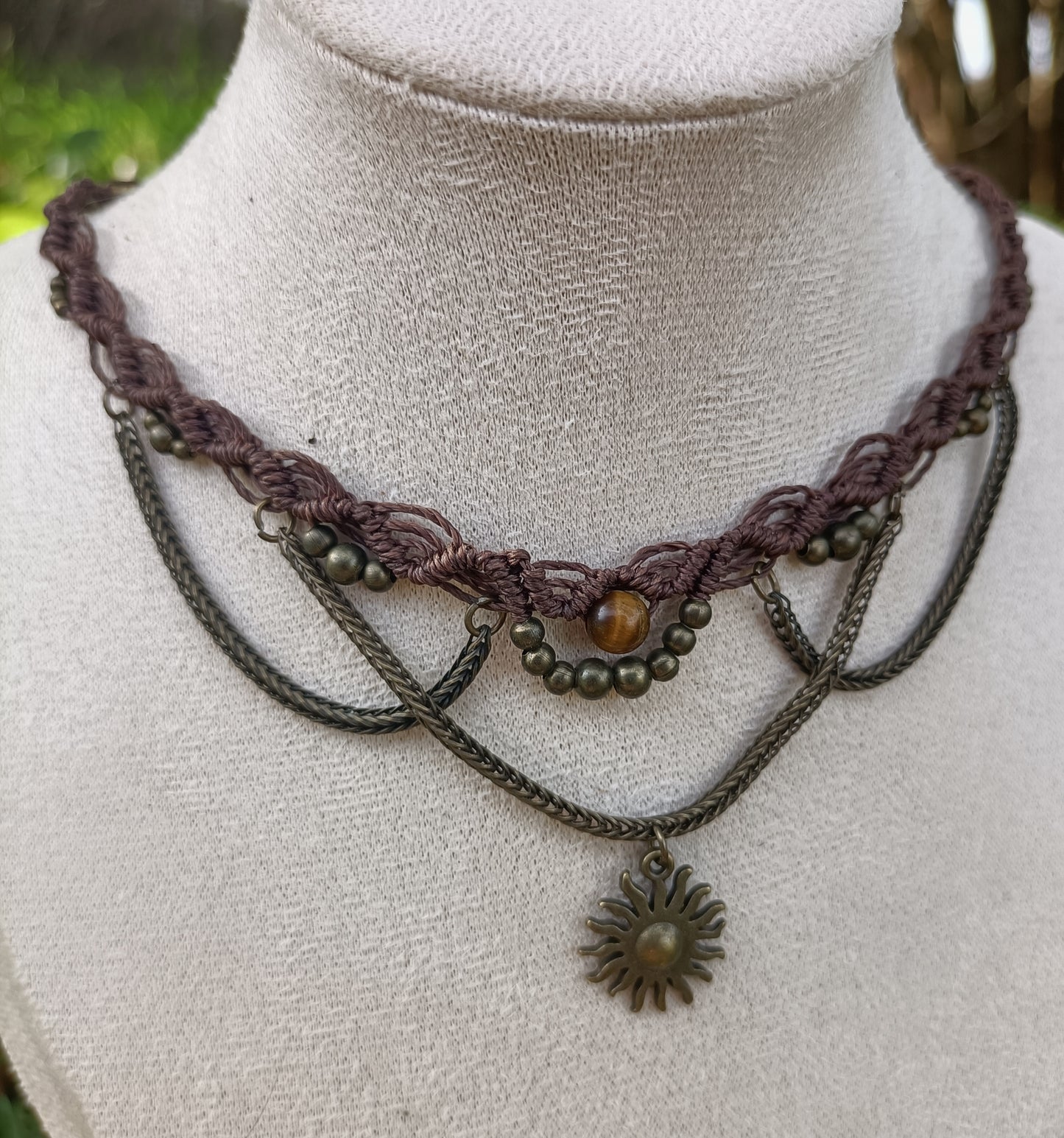 Collier Zig-zag Soleil baroque